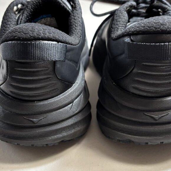 Hoka One Womens Black Leather Bondi SR Walking Shoes Size 6.5 Regular Width - Picture 7 of 13